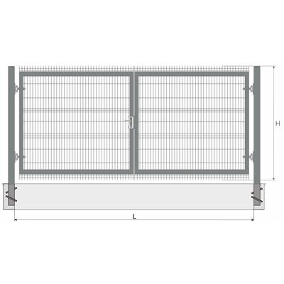 Vārti 1,20x4m kvadrātprofila, Zn - Pasūtījuma izpildes laiks no 7-14 dienām.